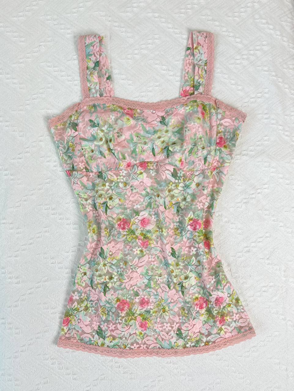 Spring Floral Mesh Tank