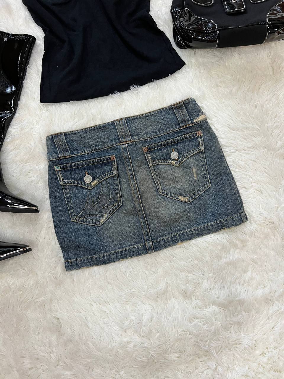 Denim Vintage Washed Skirt