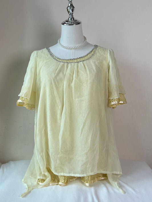 Axes Femme Pale Yellow Blouse