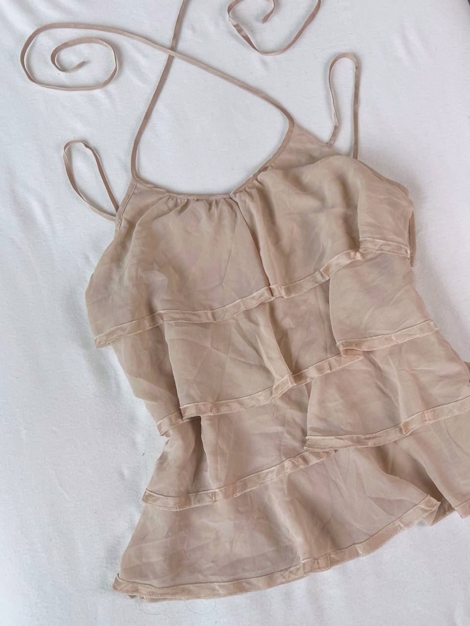 Halter Strappy Peach Babydoll