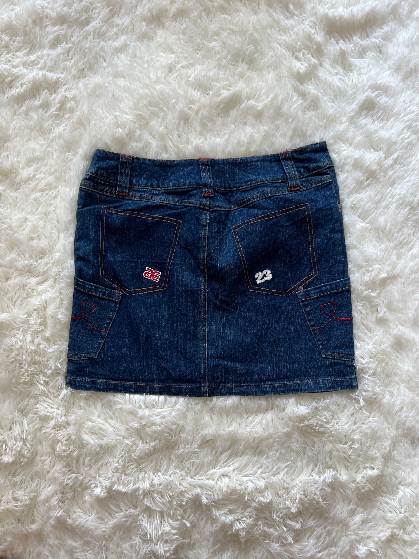 Patchwork Denim Mini Skirt