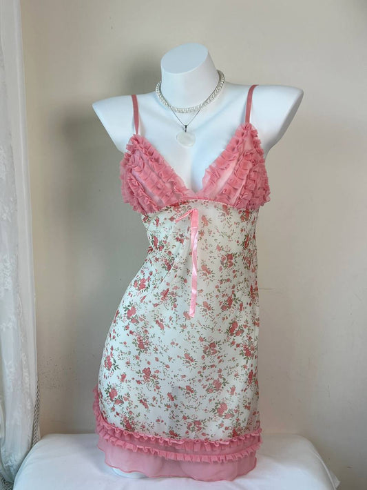 Mesh Florals Cami Dress