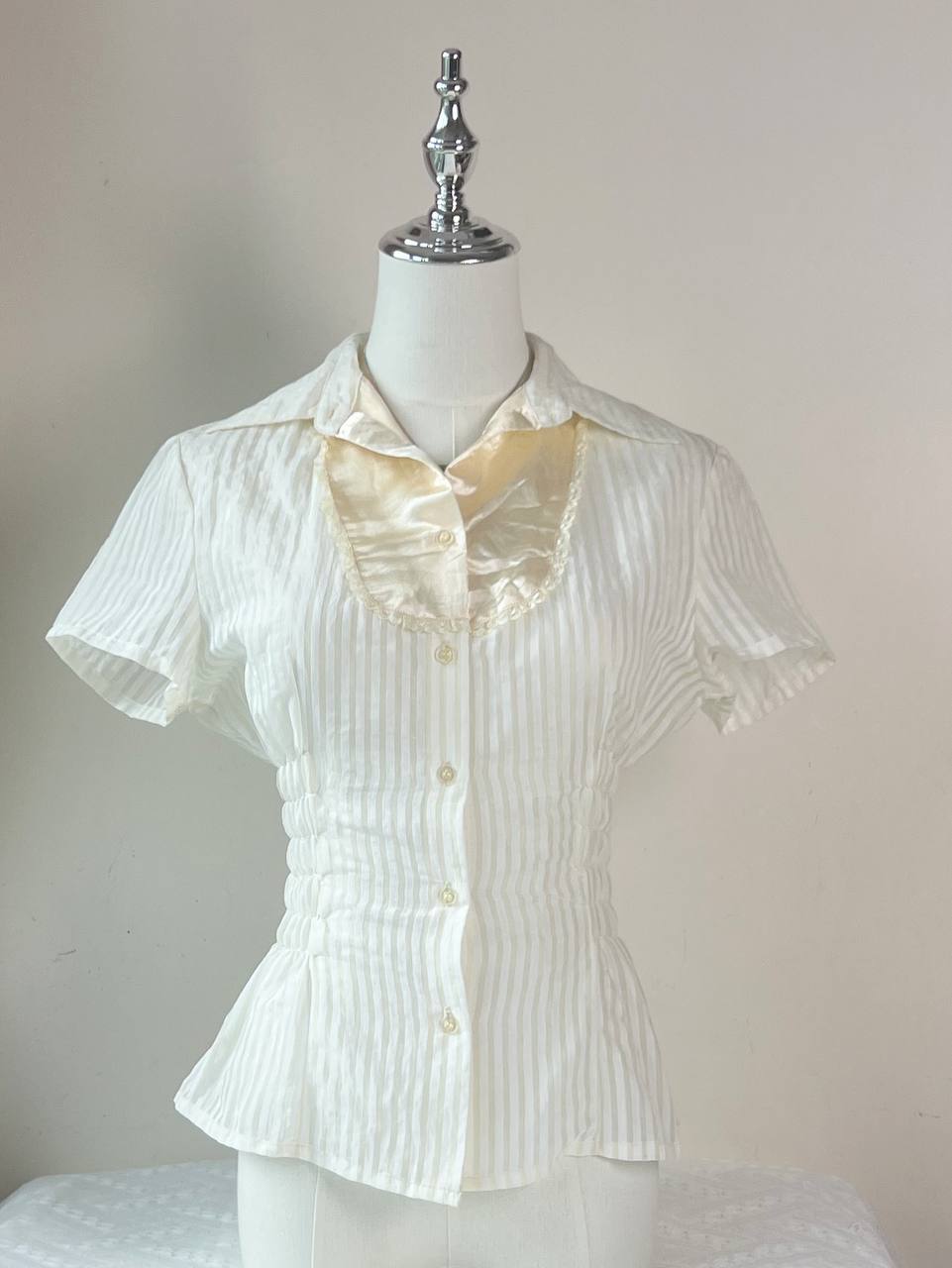 Striped Yellow Fitted Blouse