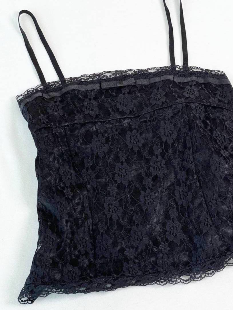 Lace Overlay Straight Cut Cami