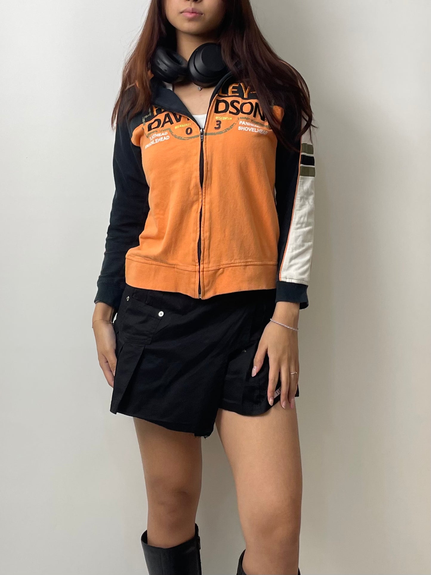 Harley Davidson Zipup Colorblock Hoodie
