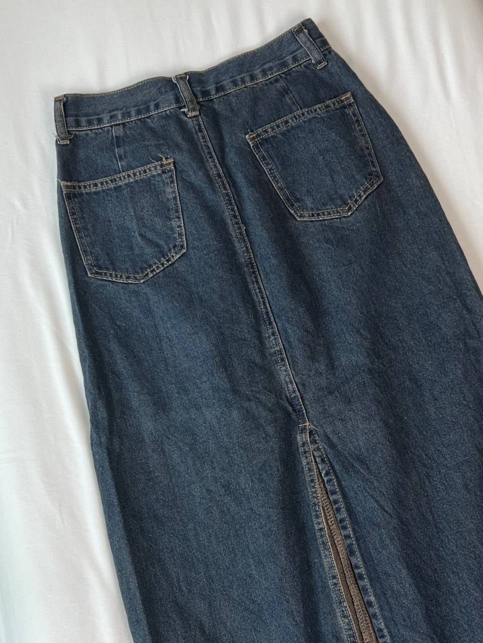 Denim Basic Midi Skirt