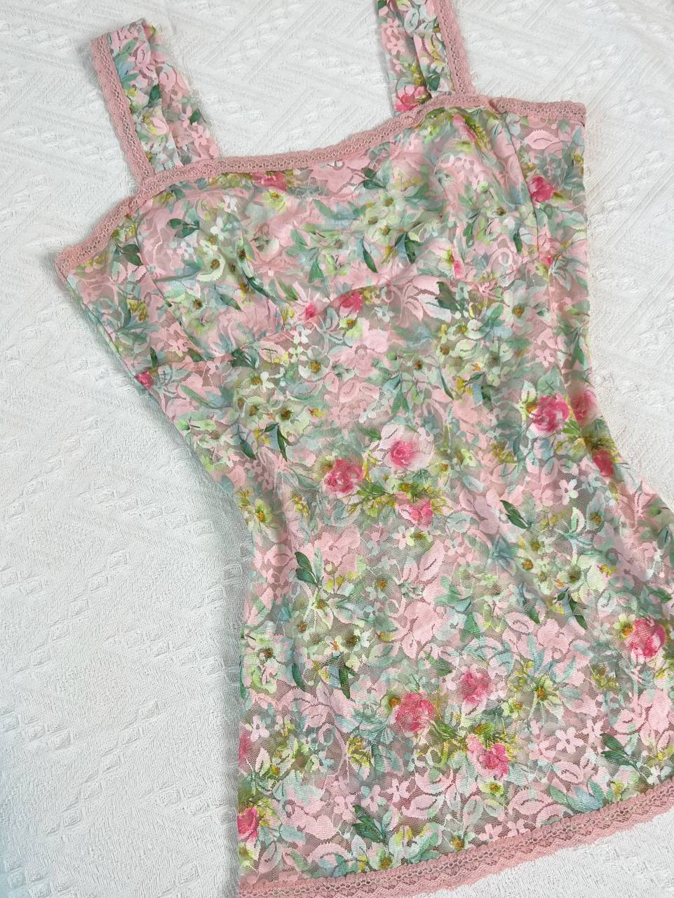 Spring Floral Mesh Tank