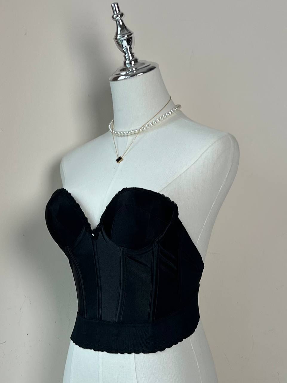 Cropped Black Corset