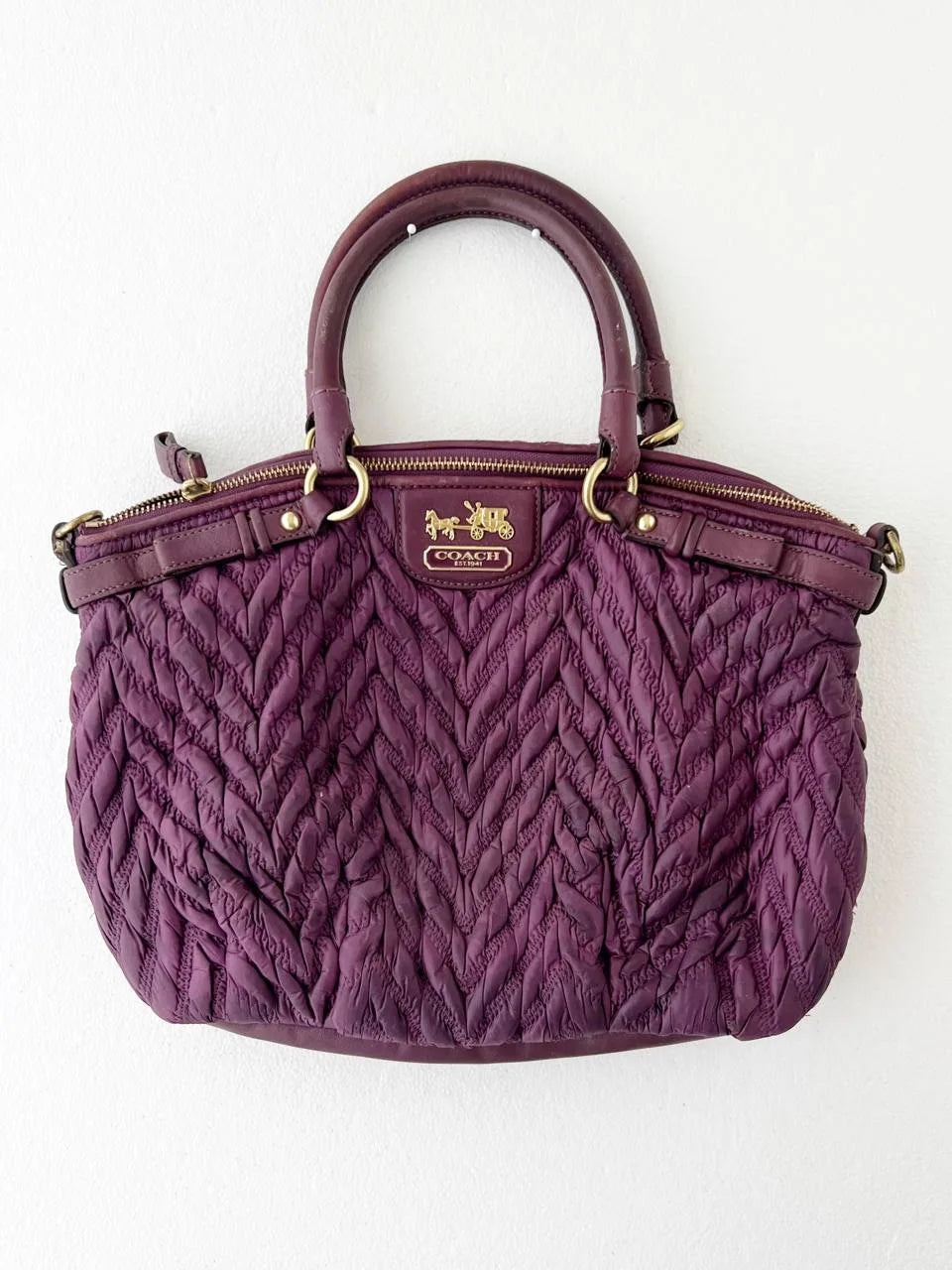 Coach Quilted Chevron Satchel 1