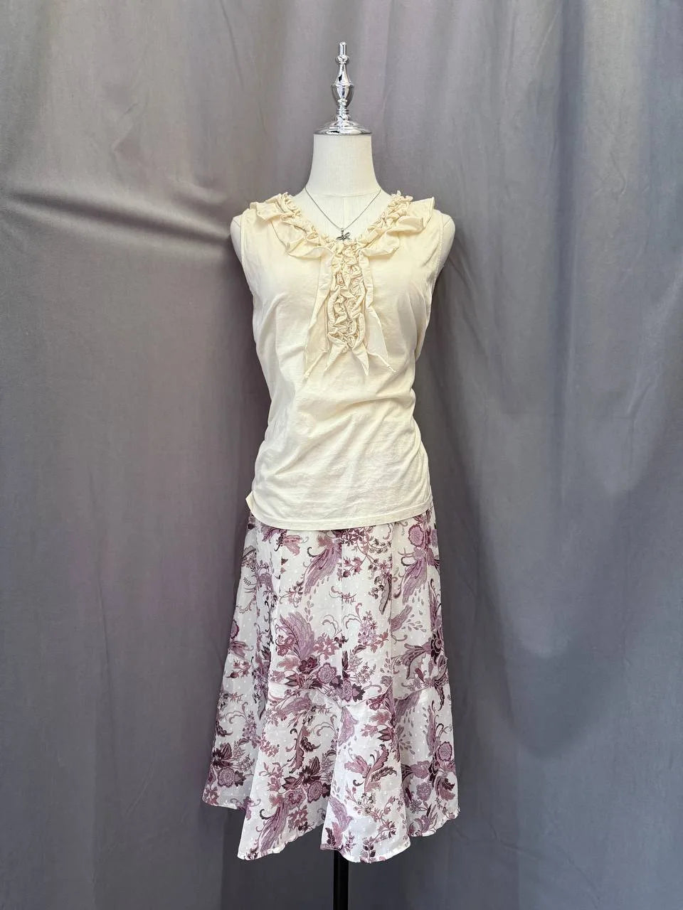 Cream Ruffle Camis 1
