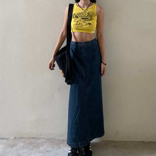 Denim Maxi Skirt