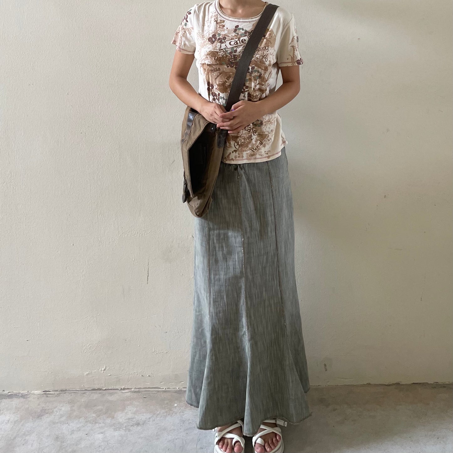 Soft Café Graphic Blouse