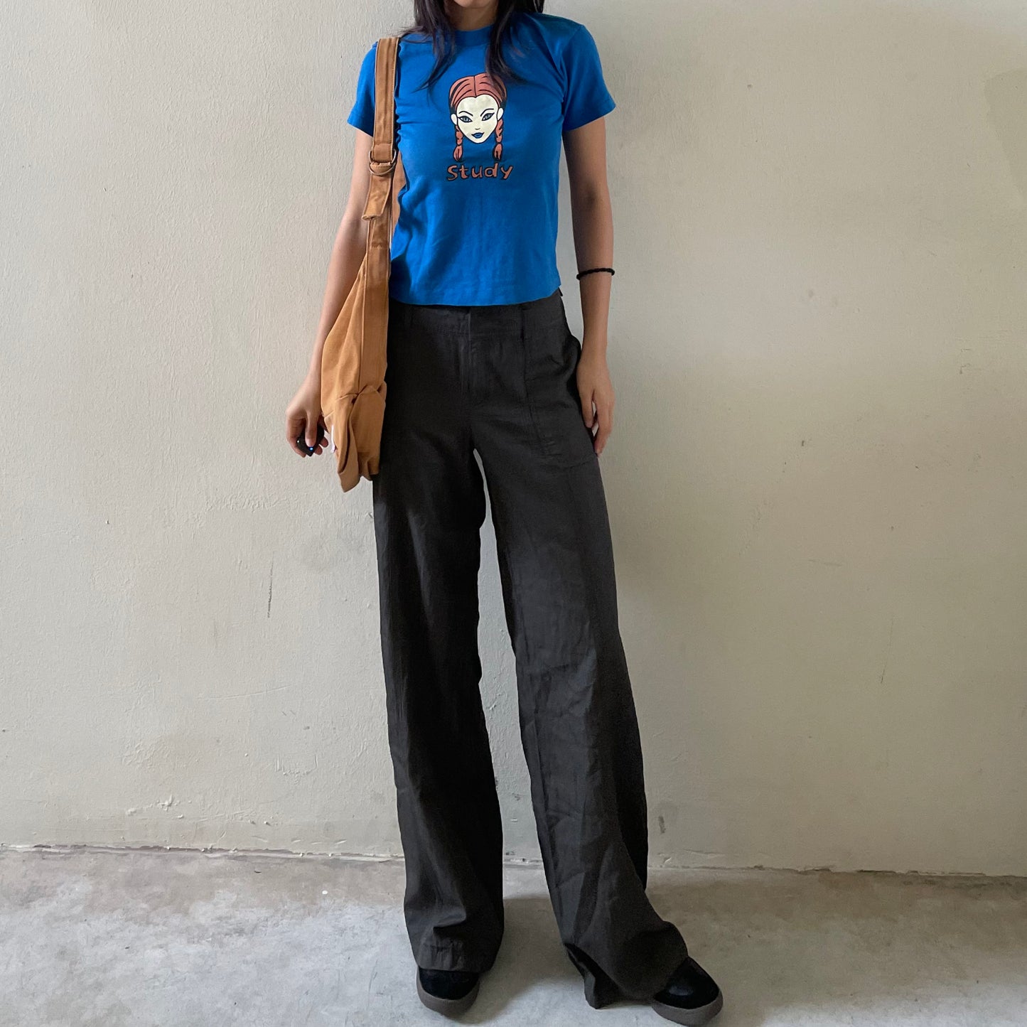 Olive Green Nylon Flares