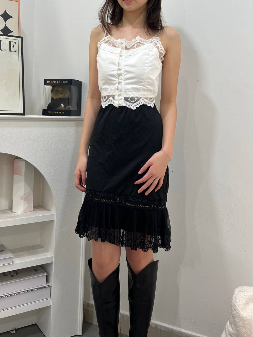 Lace Hemming Camisole Tank