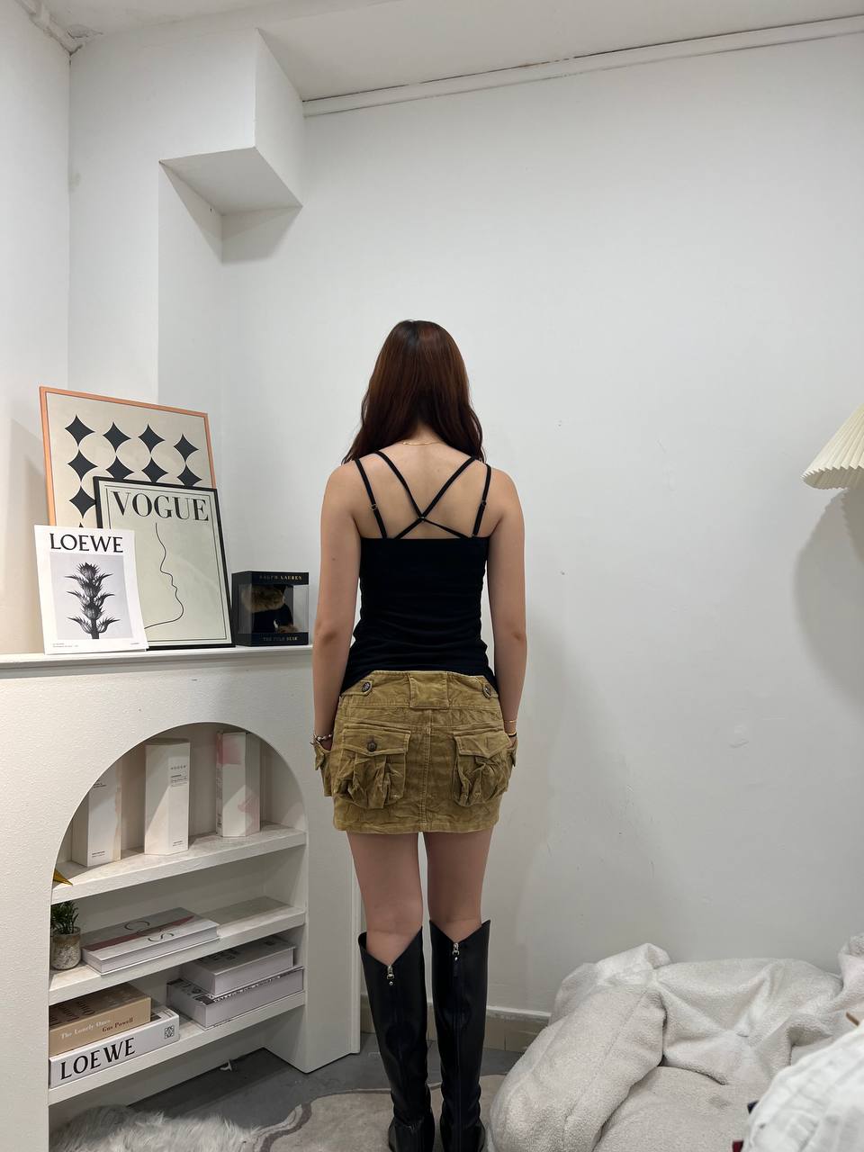 Fitted Strappy Black Camisole