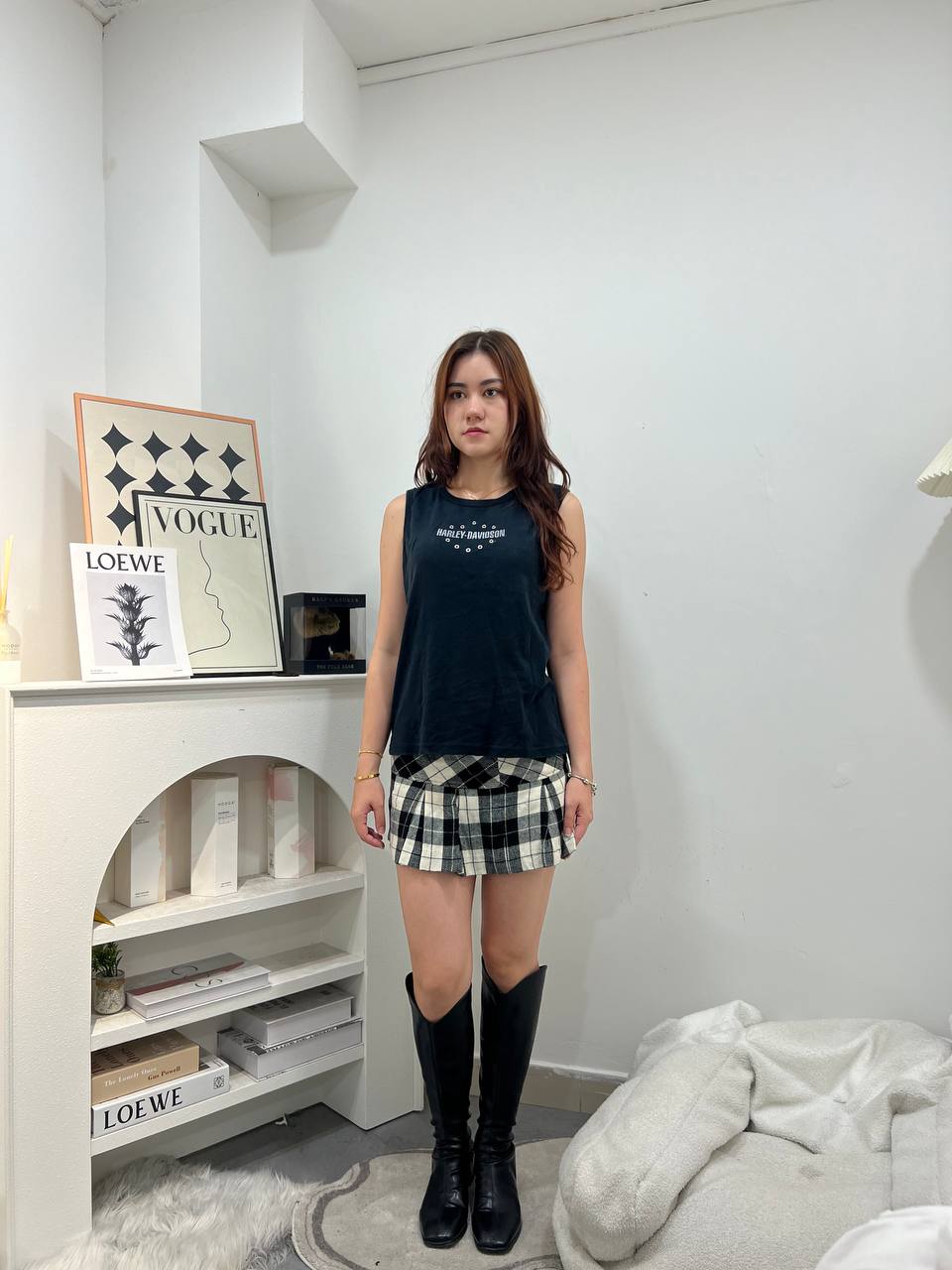 Plaid Preppy Pleated Skirt