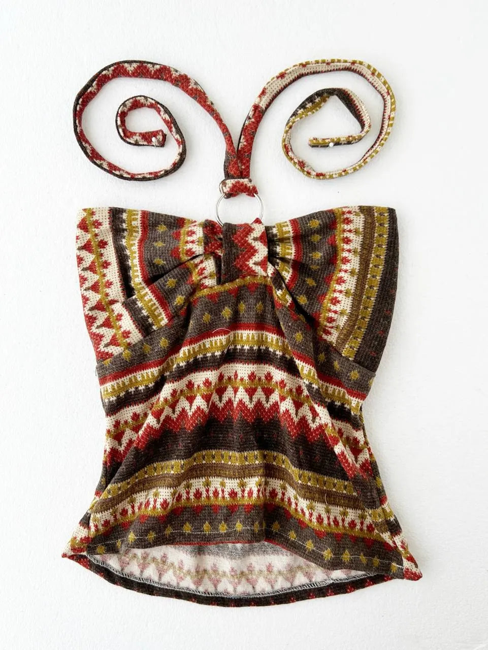 Warm Tone Aztec Print Halter 1