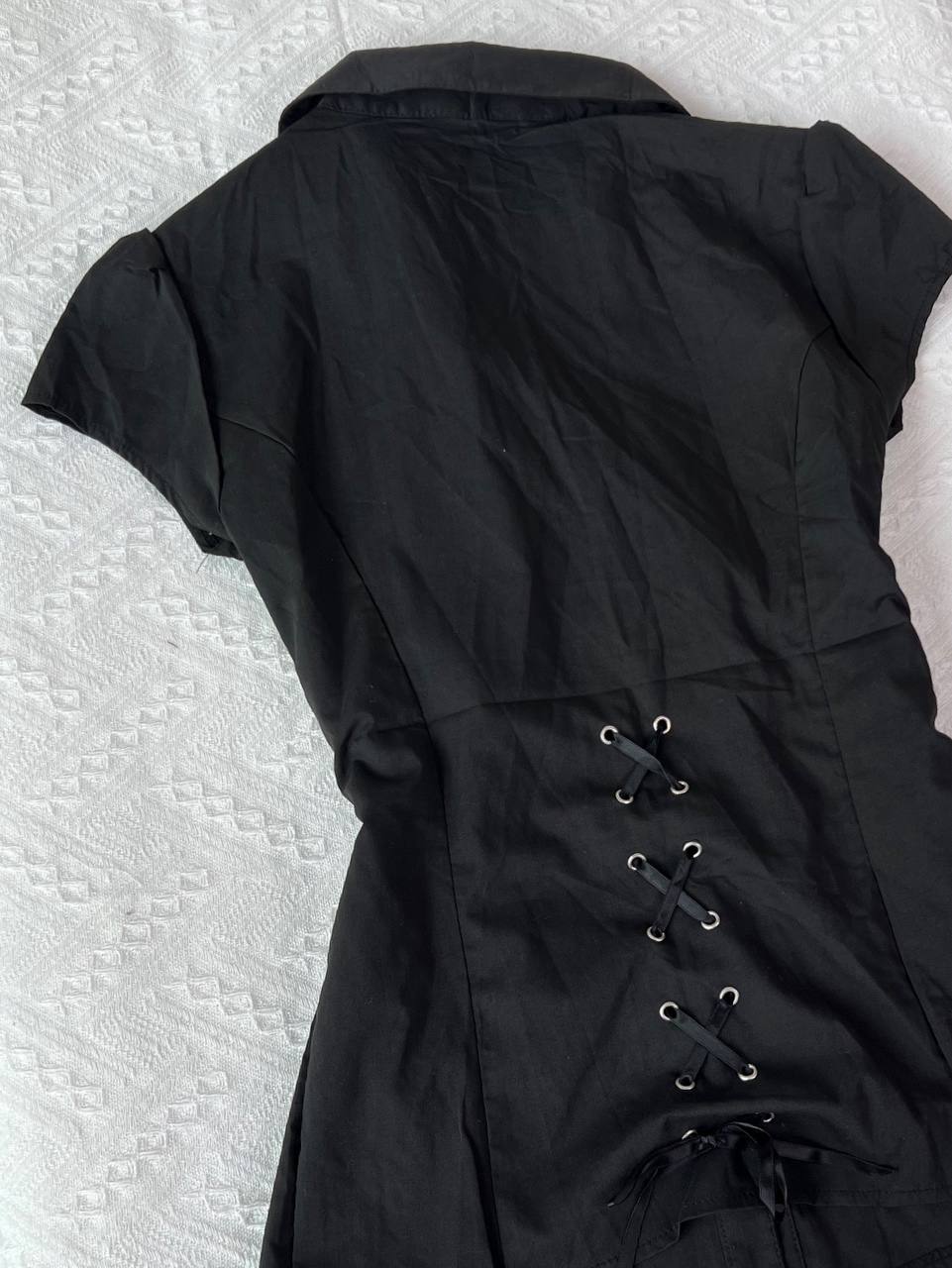 Black Laced Back Blouse