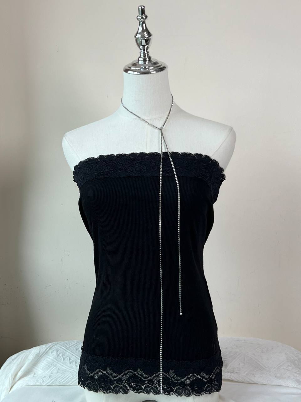 Lace Trim Tube Top