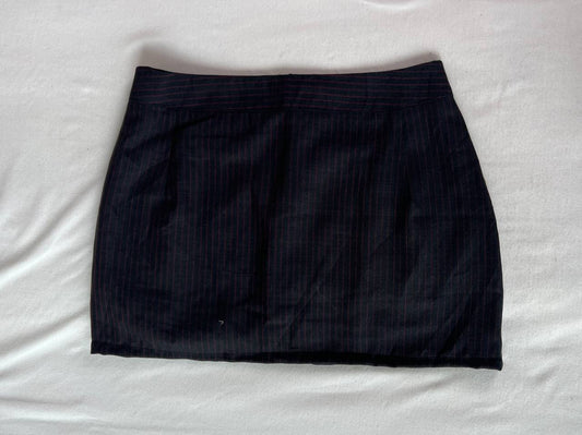 Black w Maroon Stripe Skirt