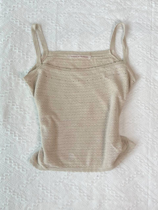 Khaki Crochet Cami