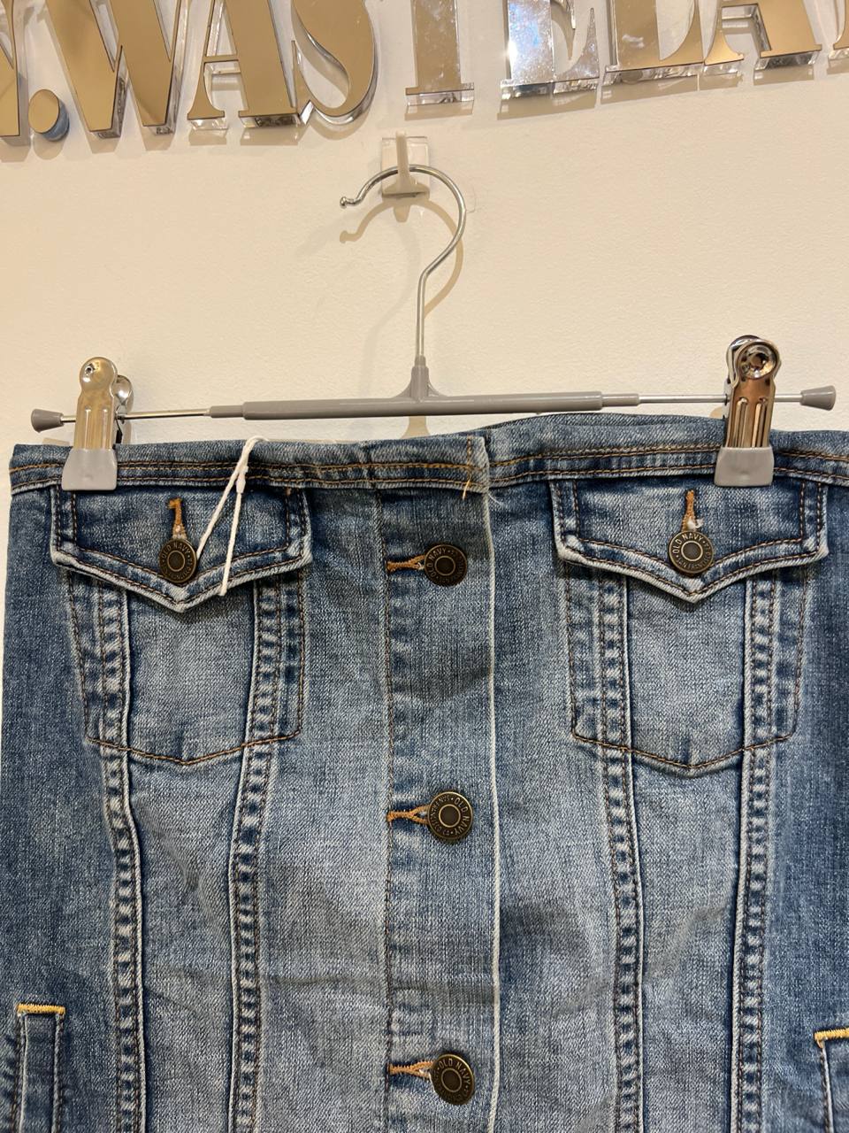 Washed Blue Denim Tube Top