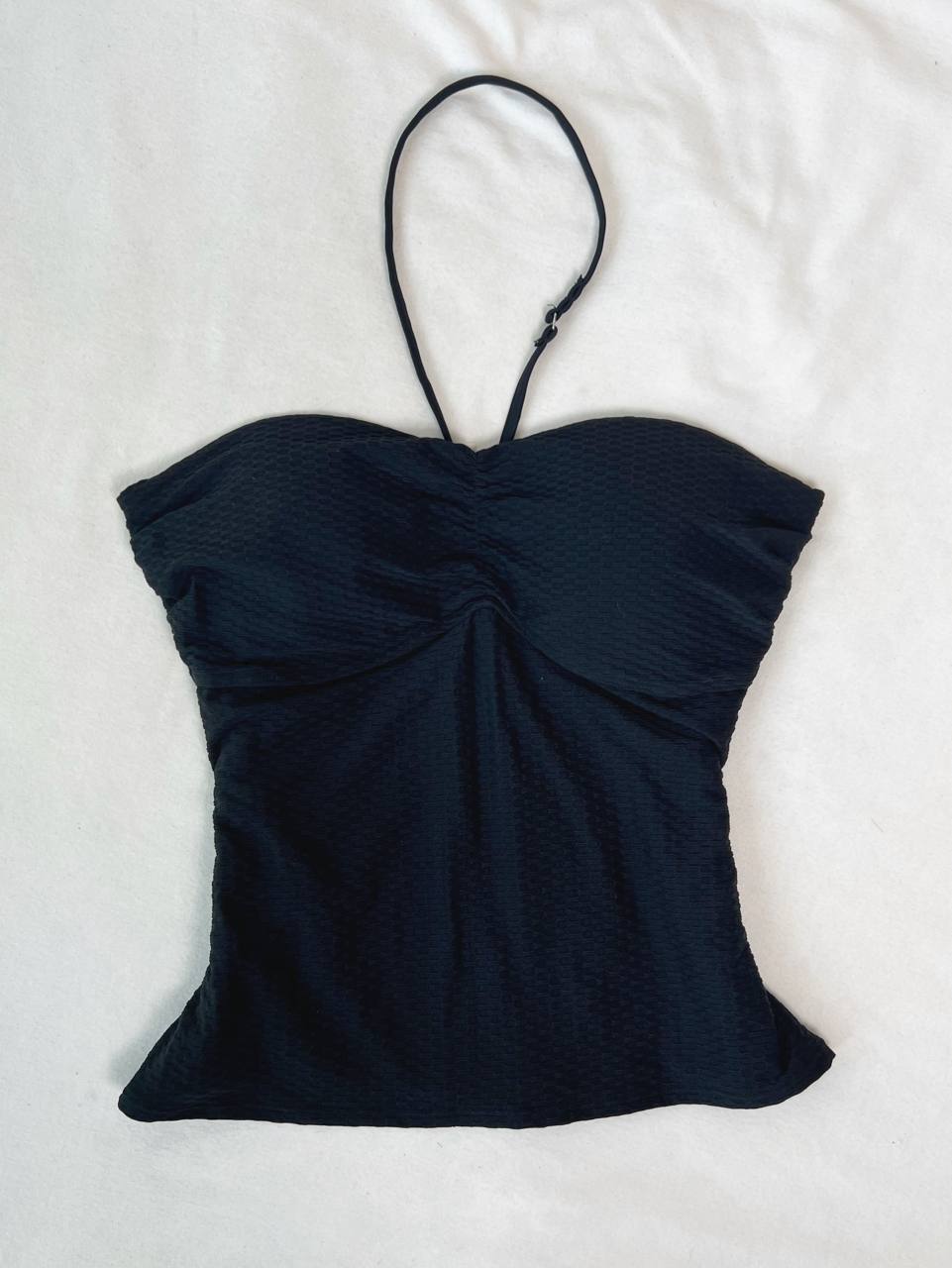 Textured Black Halter