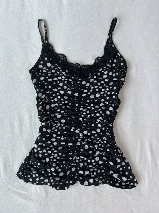 Ruched Polka Dot Cami