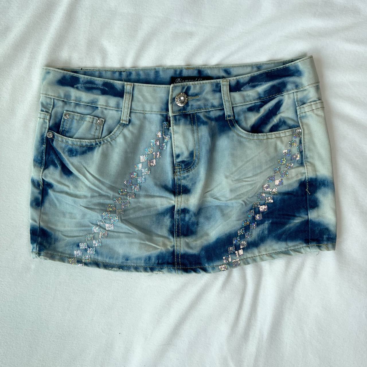 Light Acid Washed Denim Skirt (Brand: Diamond Cut)