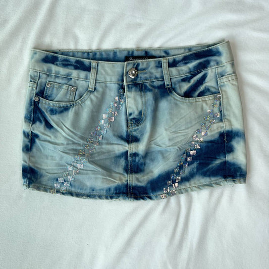 Light Acid Washed Denim Skirt (Brand: Diamond Cut)