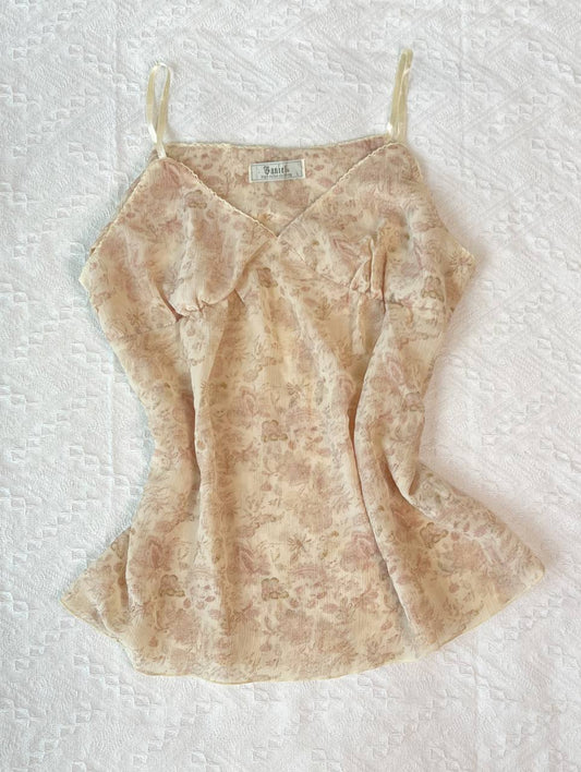 Faint Paisley Mesh Cami