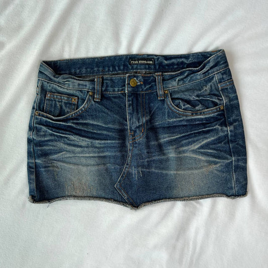 Dark Washed Denim Skirt (Brand: Trex Blue Denim)