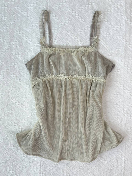 Muted Mesh Overlay Texture Cami