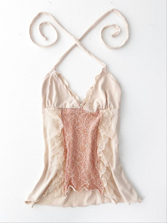 Baby Pink Patchwork Halter