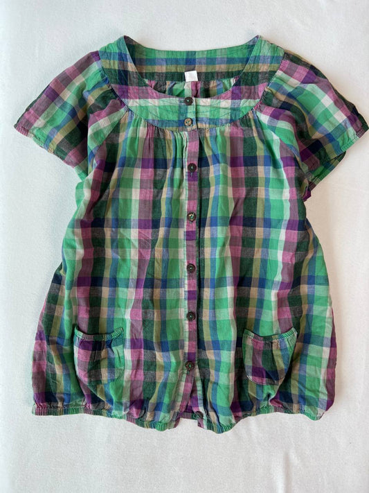 Tartan Babydoll Blouse