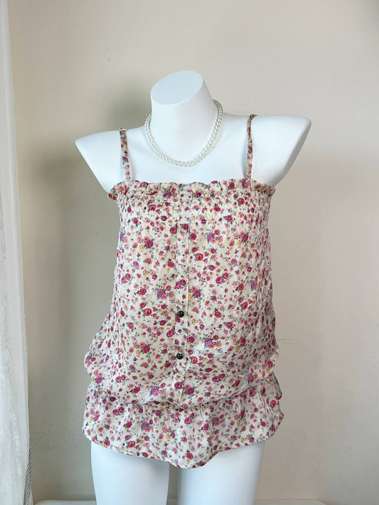 Cream Ditsy Floral Cami