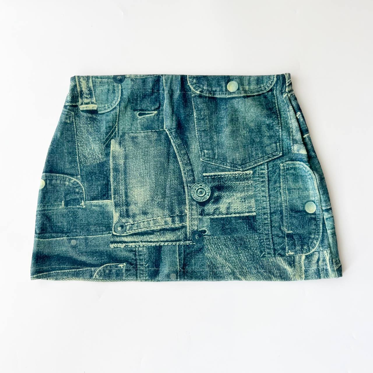 Denim Print Skirt