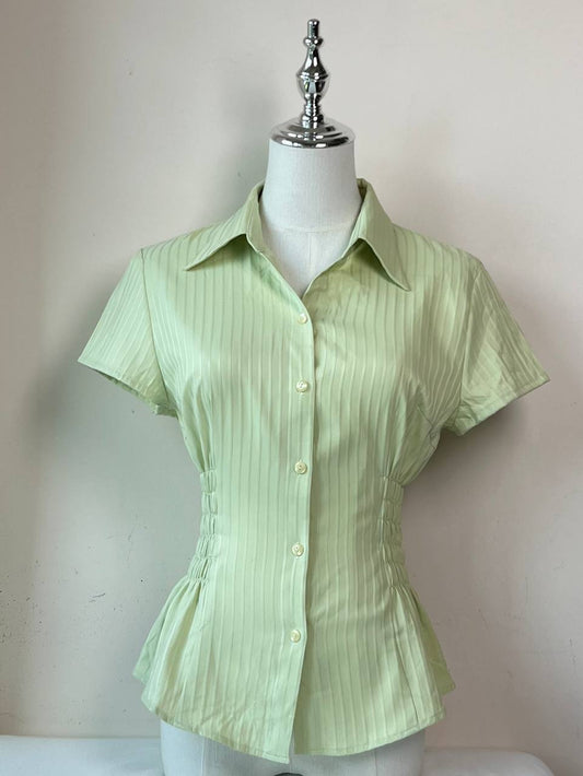 Green Fitted Blouse