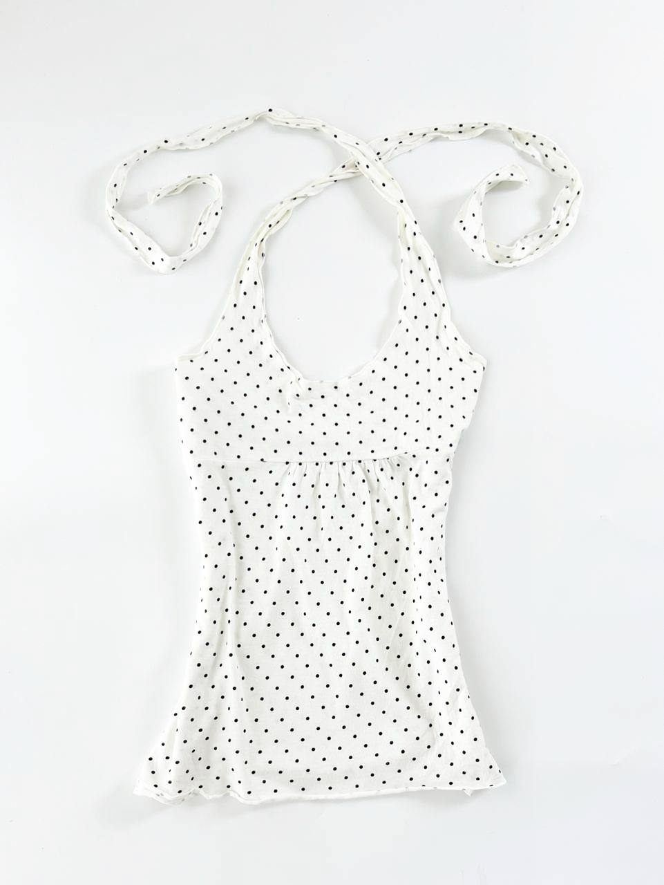 White Polka Dot Halter