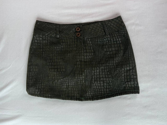 Green Printed Skirt