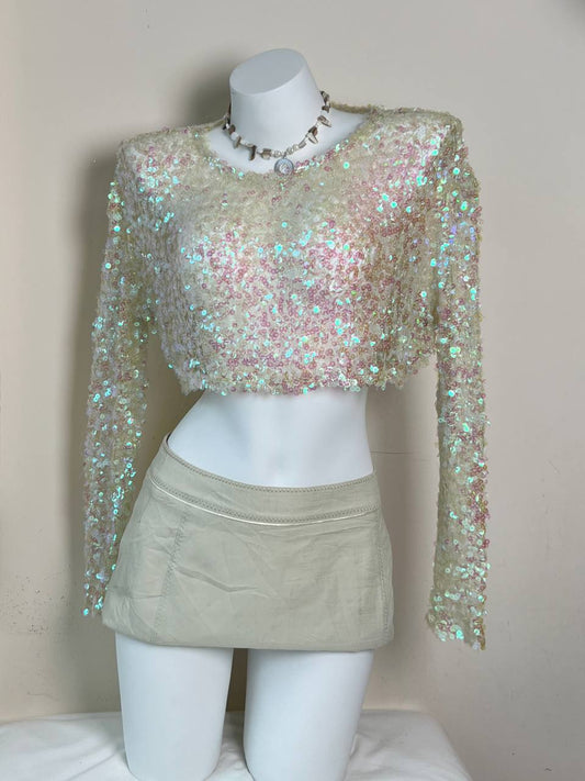 Sheer Sequinned Coverup