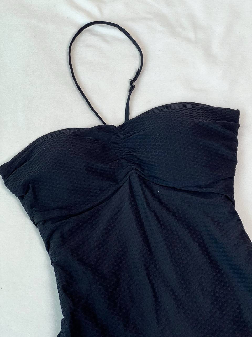 Textured Black Halter