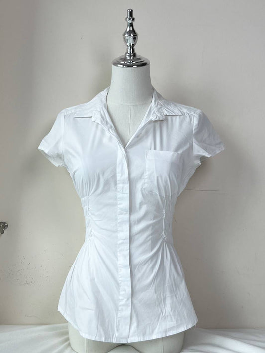 White Fitted Blouse (Brand: Villager & Son)