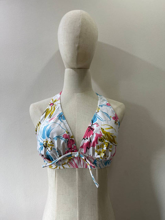 Colourful Floral Bikini Top