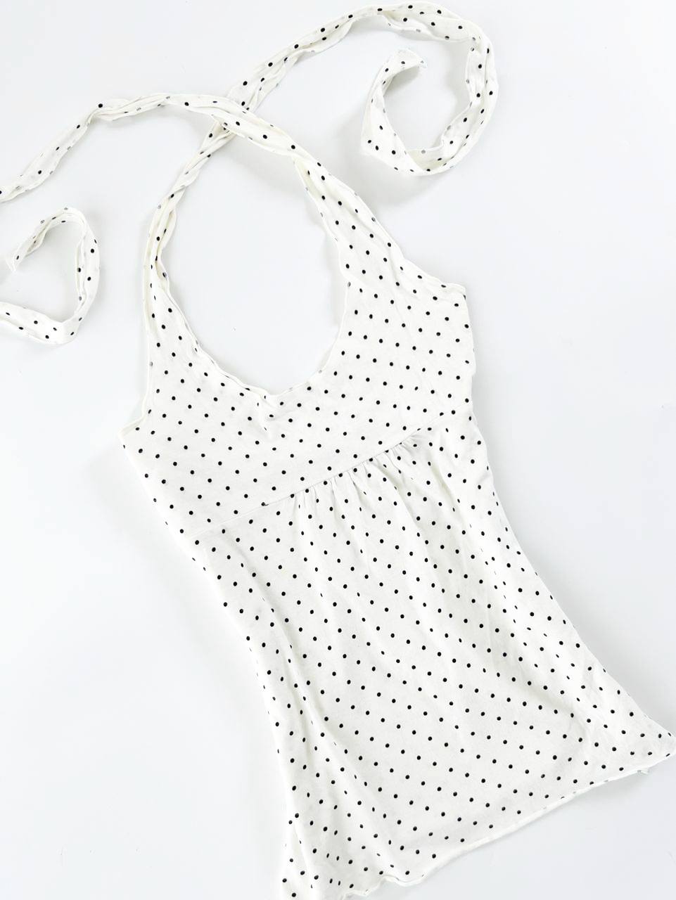 White Polka Dot Halter