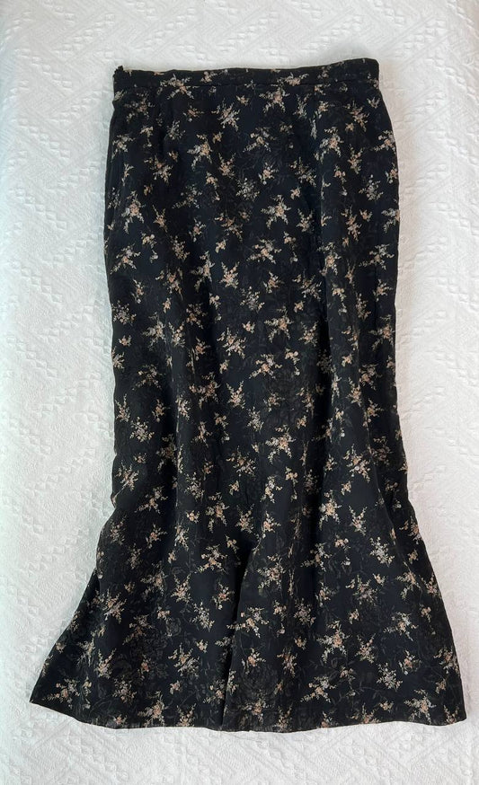 Black Floral Maxi Skirt