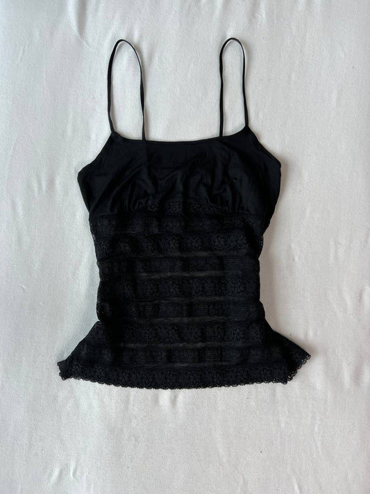 Black Lace Half Cami