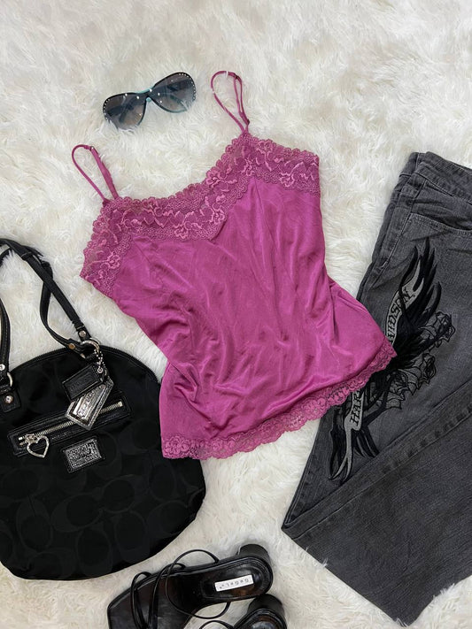 Pink Lace Camisole