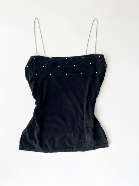 Straight Neck Cami w Chain Straps