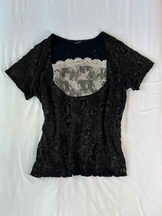 Black Milkmaid Blouse